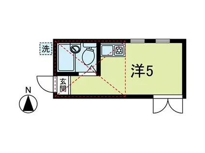 ライフピア高円寺北(ワンルーム/2階)の間取り写真