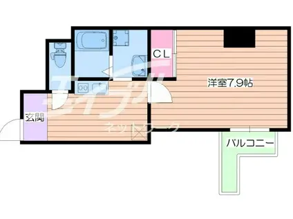 みおつくし都島(1K/4階)の間取り写真