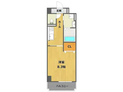 パークサイド宝塚(1K/4階)の間取り写真