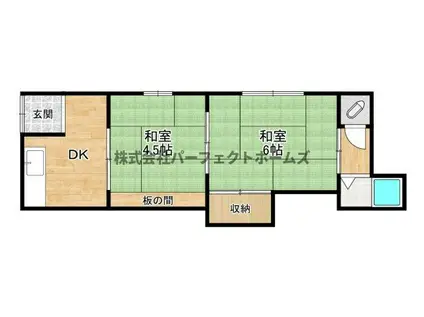 池田西町ハイツ(2K/2階)の間取り写真
