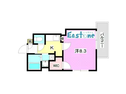 SUN GARDEN 葉月館(1K/4階)の間取り写真