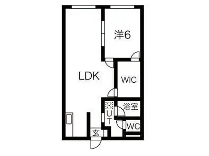 ステージア敷島(1SLDK/2階)の間取り写真