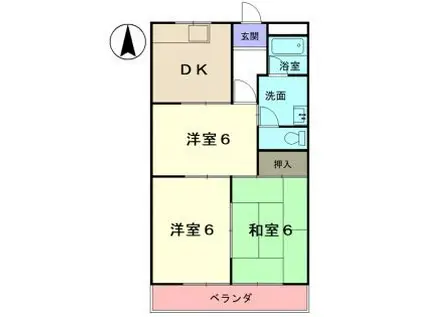 メゾンパシフィック(3DK/5階)の間取り写真