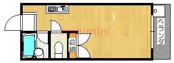 宮元七番館(1K/3階)の間取り写真