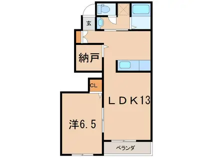 トヤノガーデンプレイス(1LDK/1階)の間取り写真