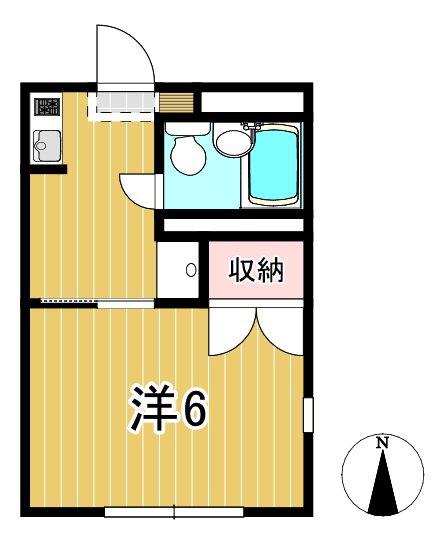 シーサイドコーポ(1K/1階)の間取り写真