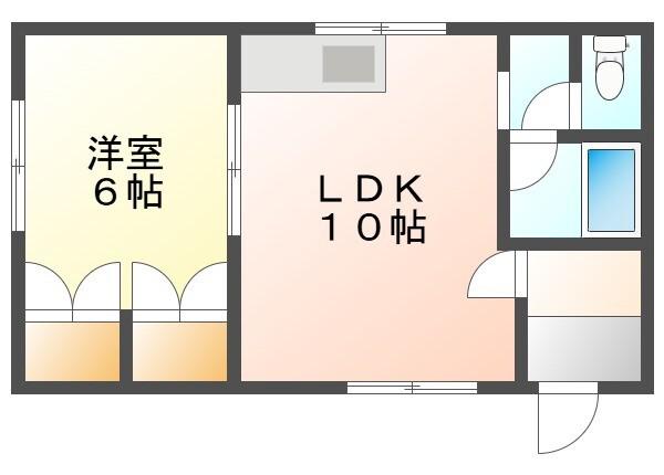 GO VILLAGE(1DK/2階)の間取り写真