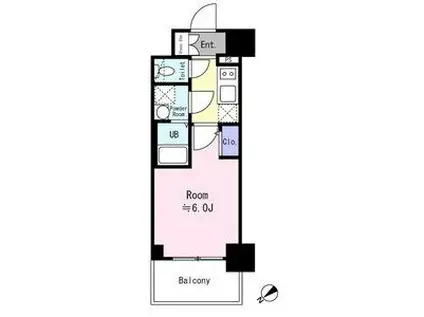 エスリード ザ・グラン大阪ノース(1K/2階)の間取り写真