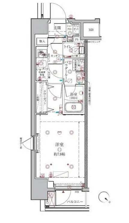 クレイシア月島 3階階 間取り