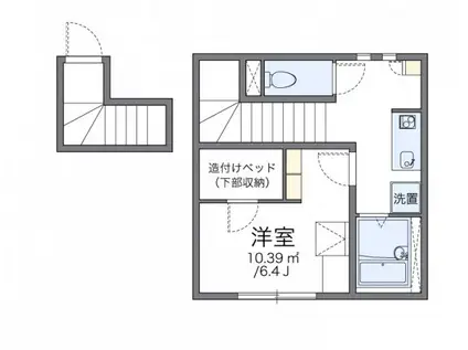 レオパレス八田(1K/2階)の間取り写真