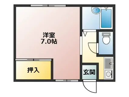 暁21・0号館(1K/2階)の間取り写真