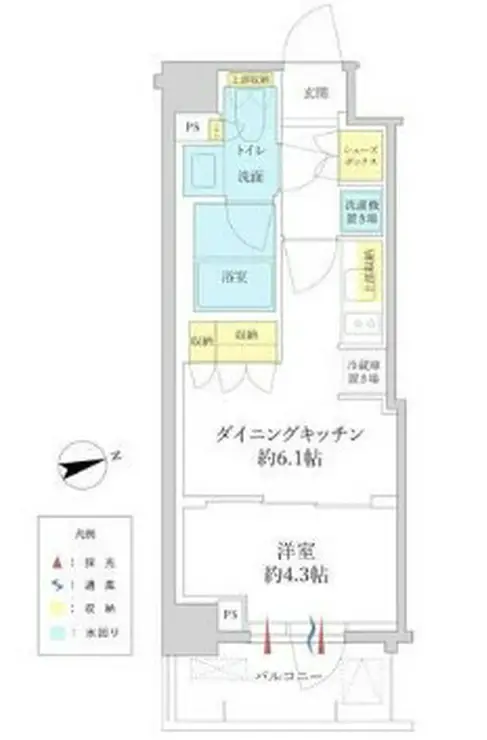 パークリュクス蒲田一丁目 3階階 間取り
