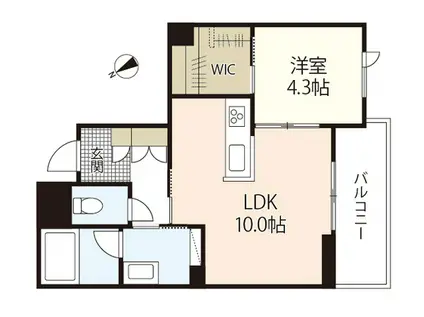 パストラール己斐中(1LDK/3階)の間取り写真