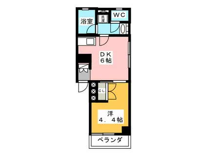 ソレイユ御茶ノ水(1DK/1階)の間取り写真