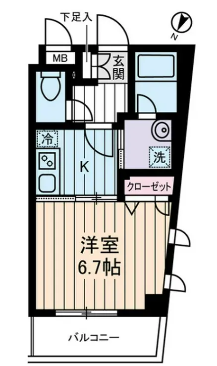 クオーレ西新宿 2階階 間取り