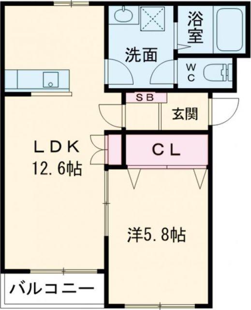 ラピスコートII(1LDK/3階)の間取り写真