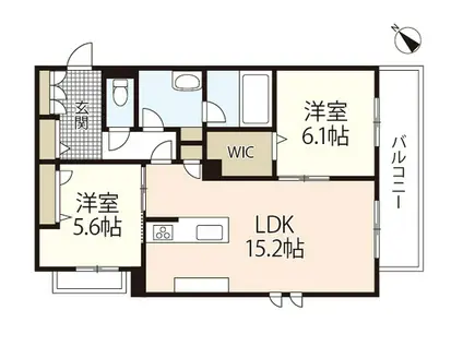 YANAGI TAKASU(2LDK/4階)の間取り写真