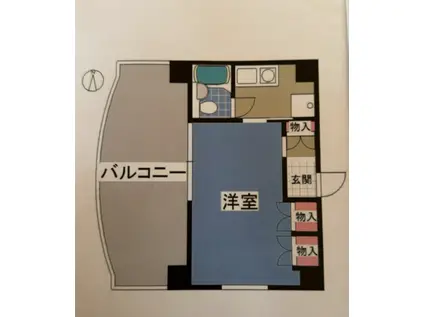 BAUHAUS大手町(1K/11階)の間取り写真