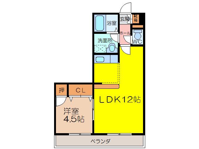 KS2002(1LDK/2階)の間取り写真