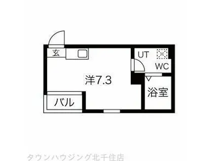 セレーノ舎人(ワンルーム/3階)の間取り写真