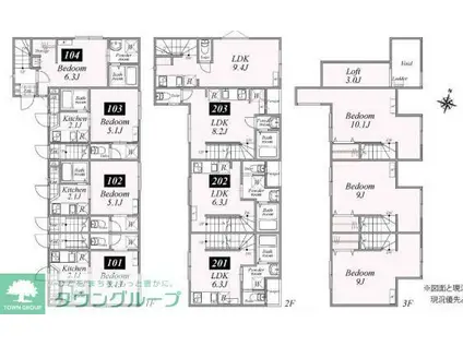 RELATION青砥(1LDK/2階)の間取り写真