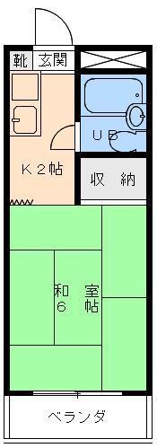 パールハイツ寿(1K/3階)の間取り写真