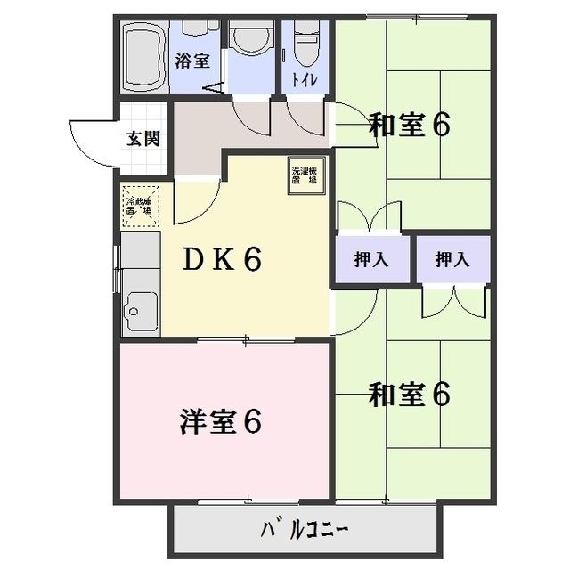 斎藤ベスト(3DK/2階)の間取り写真