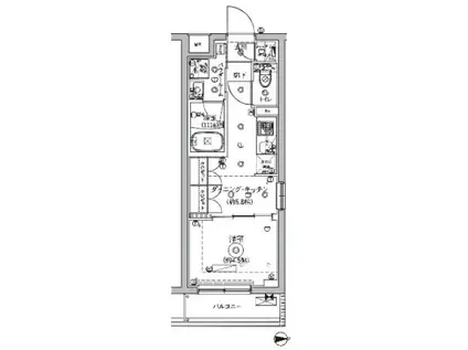 セジョリ千鳥町(1DK/1階)の間取り写真