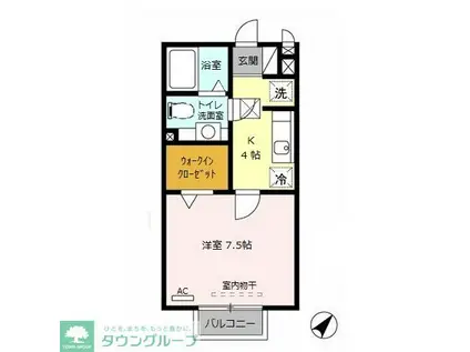 バンブーボックス(1K/1階)の間取り写真