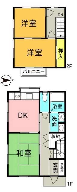 テラスベルマーレ(3DK/1階)の間取り写真