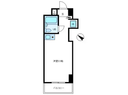 日興パレス大通公園(ワンルーム/1階)の間取り写真