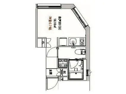 ASTILE三軒茶屋II アスティーレ三軒茶屋II(ワンルーム/2階)の間取り写真