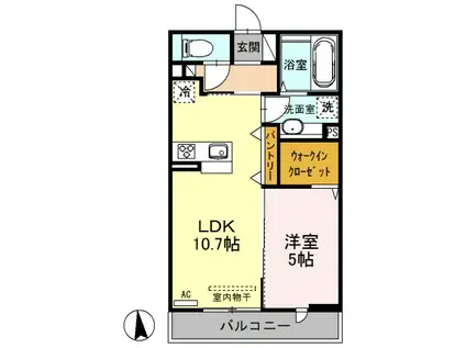 セブン アウルズ II(1LDK/3階)の間取り写真