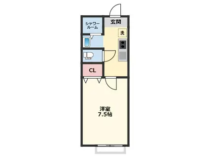 S-REA FUNABASHI(1K/3階)の間取り写真