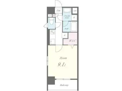 ROYAL COURT日本橋人形町 (1K/2階)の間取り写真