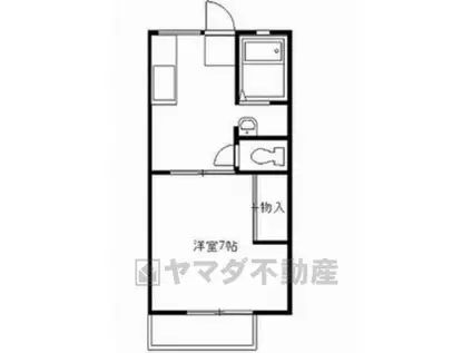 大森ハイツA(1K/1階)の間取り写真