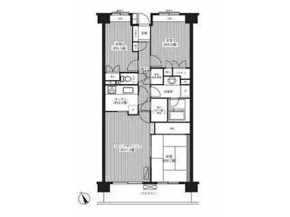 アーバンフォート下北沢(3LDK/2階)の間取り写真
