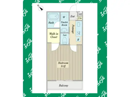 地下鉄鶴舞線 平針駅 徒歩6分 3階建 築10年(1K/2階)の間取り写真