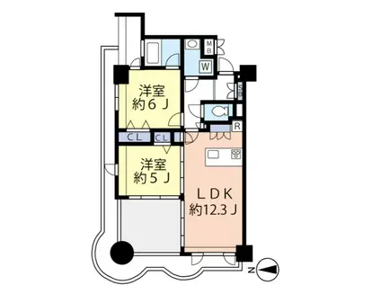 グランヴァン両国-(2LDK/4階)の間取り写真