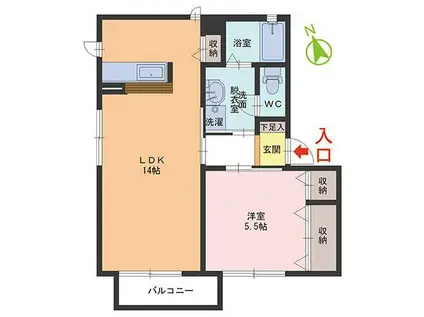 サニーハウスT(1LDK/2階)の間取り写真