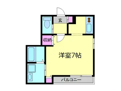 メゾン・ケイ(1K/1階)の間取り写真