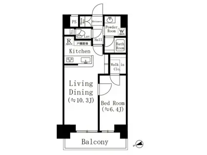 ENYA(1LDK/6階)の間取り写真