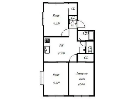 ヤマトハイツ八千代台(3DK/1階)の間取り写真