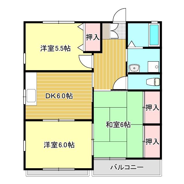 ガーデンパーク(3DK/1階)の間取り写真