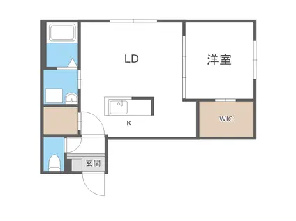 パルティーレ南郷通6丁目(1SLDK/3階)の間取り写真