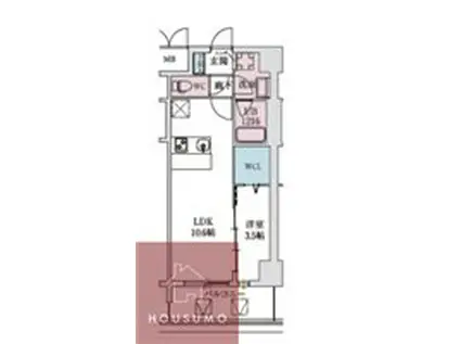 スプランディッドIX(1LDK/8階)の間取り写真