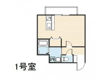 MIRAI II(1K/1階)の間取り写真