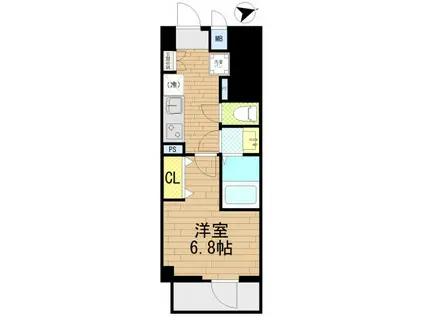 パルピア戸越第二(1K/2階)の間取り写真