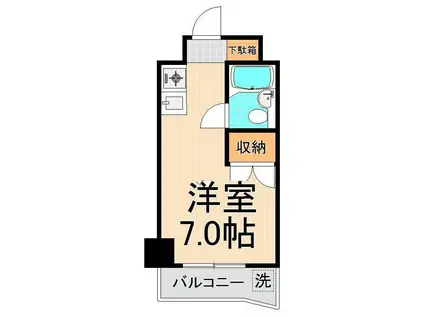 エレガンス綾瀬6(ワンルーム/8階)の間取り写真