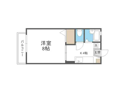 セフィラ学園通(1K/2階)の間取り写真